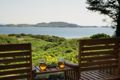 Soak up the sea views from the garden