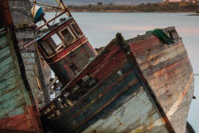 The old fishing boats at Salen are a popular sight to see