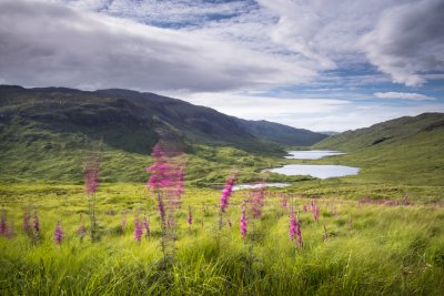 Pass the three lochs in Glen More on your approach to Balach Oir