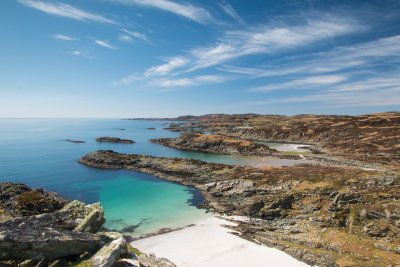 White sandy bays to explore along the coast near the Steadings