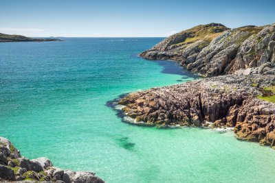 Crystal clear waters are a beautiful feature of Mull's coastline