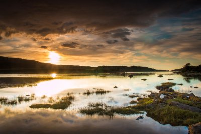 Loch Cuin at sunset