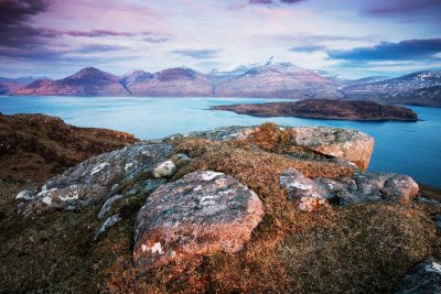 Dramatic island scenery