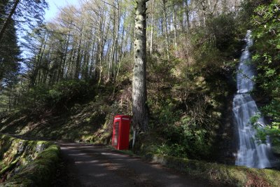 Pass the waterfall as you arrive into Carsaig