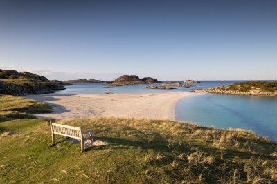 Stunning sandy bays hug the coastline here