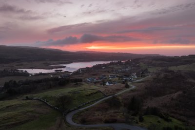 Sunset overlooking Cill Bheag and the village