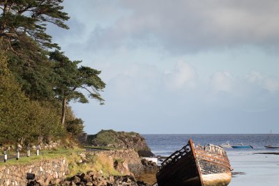 Old fishing boat at Croig