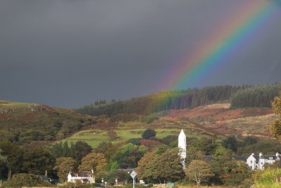 Approaching Dervaig from the west as rain arrives