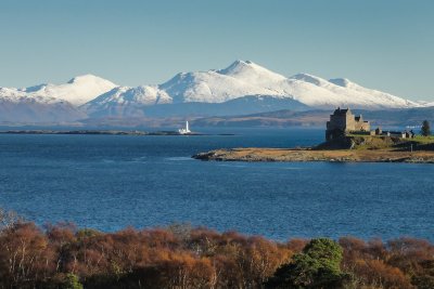 Nearby Duart Castle in winter