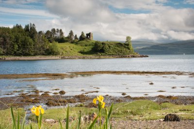 Aros castle just north of Salen, a five minute drive from the house