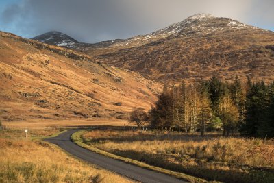 Dramatic vistas as you drive through Glen More