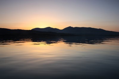 Grasspoint and the Mull mountains at sunset