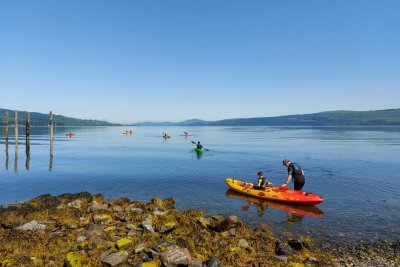 Hire a kayak or paddle board locally in the village of Salen