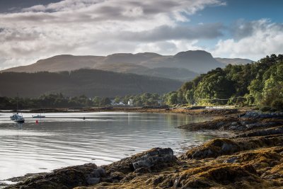 Salen village in the distance