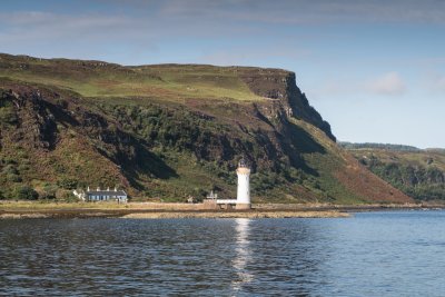 Walk from the harbour along the coast to the iconic Rubha nan Gall lighthouse