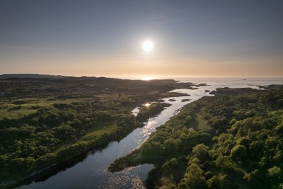 The tidal race at the nearby narrows of Loch Cuin