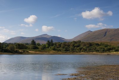 The view over Lochdon from in front of the cottage