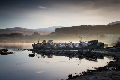 Wander along the coastline and spot the Salen shipwrecks