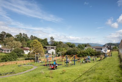 Tobermory playpark is a short walk from the cottage