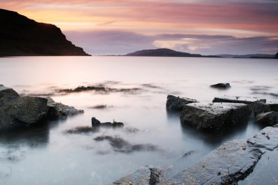 Sunset over Loch na Keal, Mull.