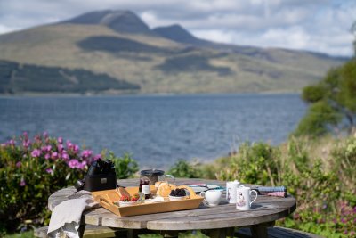 Breakfast with a view from the garden at The Old Church