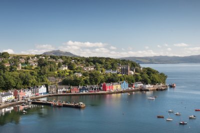 Tobermory, Mull's main town is a 45 minute drive from the house