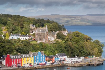 Tobermory, the island's capital is a 1.5 hour drive away