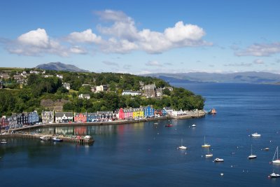 Tobermory, the main island town, is a 45 minute drive north