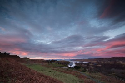 Witch's Cottage at sunset