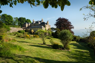 Inside the walled garden look back towards Carsaig House