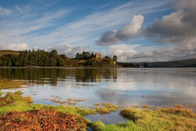 The view of the castle across the Aros estuary