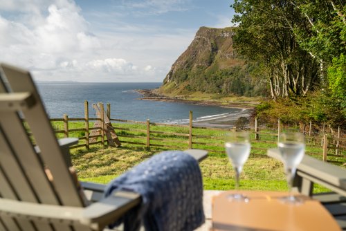 Sit back and watch the tides change and gannets dive in the bay