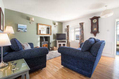 Living room with woodburning stove