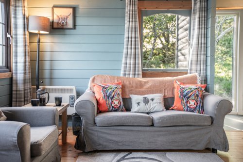 Charming soft furnishings make the lodge a true home from home