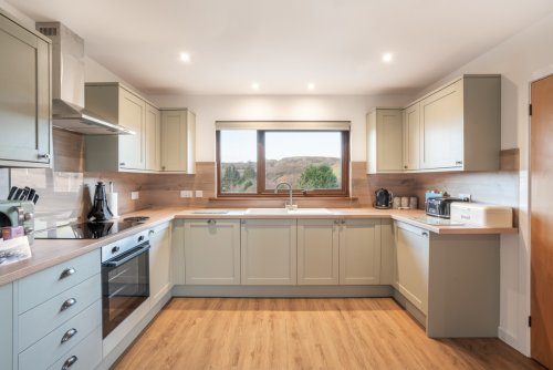 The contemporary kitchen makes self-catering a breeze