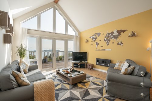 Relax in the living room and watch for passing birds and wildlife