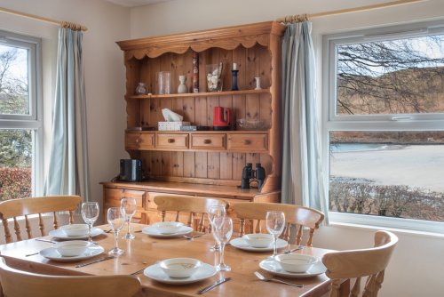 Dining table with fantastic sea views