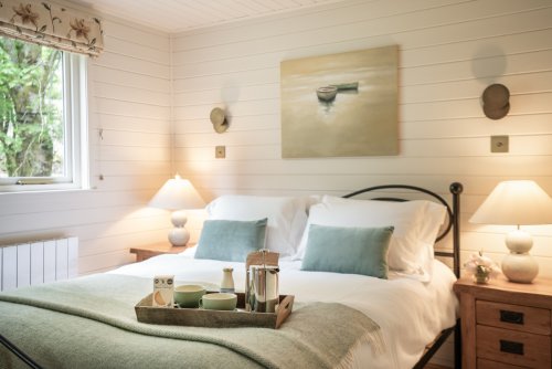 The serene master bedroom at Coorie Doon