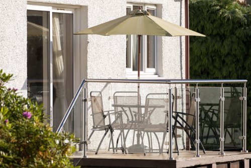 Sit out on the balcony at Crosslake