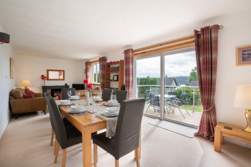 Lovely light-filled living and dining room