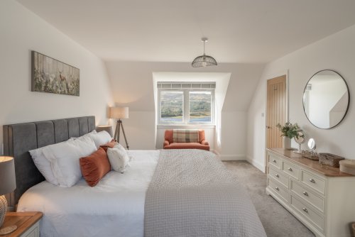 Sea views from the upstairs bedrooms too at Cuin Beag
