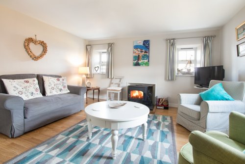 Derryguaig sitting room with wood burning stove