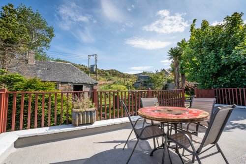 The terrace is a lovely suntrap in the summer months