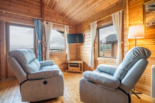 Fors Lodge living area (open plan with kitchen)