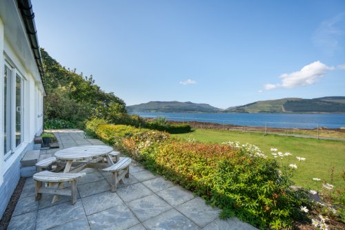 Soak up the views from the patio with a glass of wine