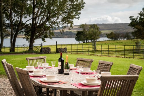 Enjoy dining with sea views