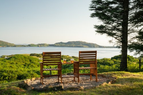A view you'll want to soak up every second of, with wonderful westerly sunsets