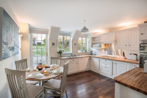 The light-filled kitchen is a great space in which to cook the catch of the day