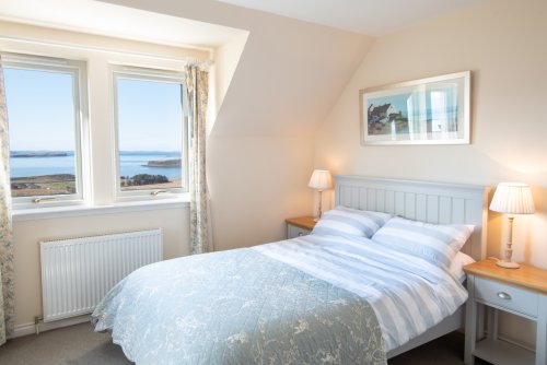 Double bedroom and sea views