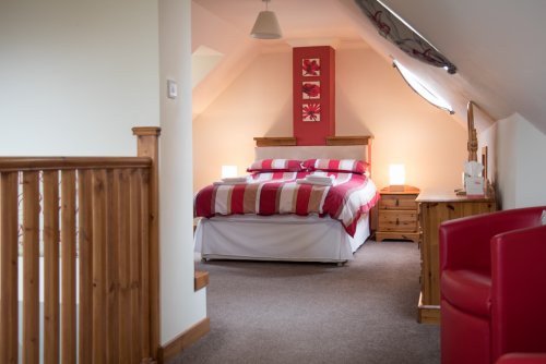 The double bedroom at Prairie Cottage